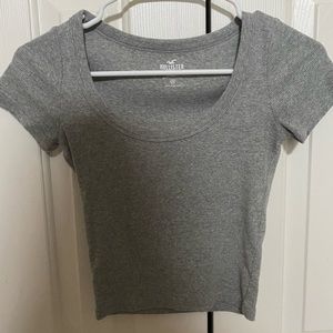 Hollister grey scoop top